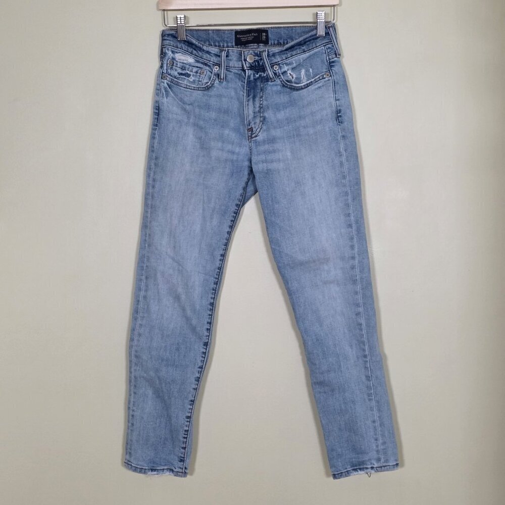 Abercrombie & Fitch Jeans Men 28x28 (27) Blue Athletic Skinny Stretch Distressed